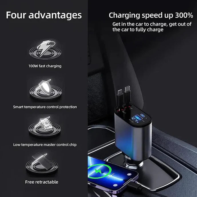 ProCarMode™ 4 in 1 - 100watt Car Charger Phone